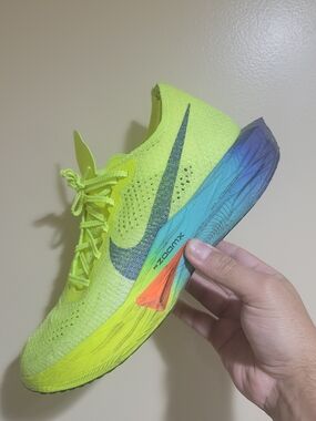 Nike Neon Yellow Running Shoe with Gradient Sole